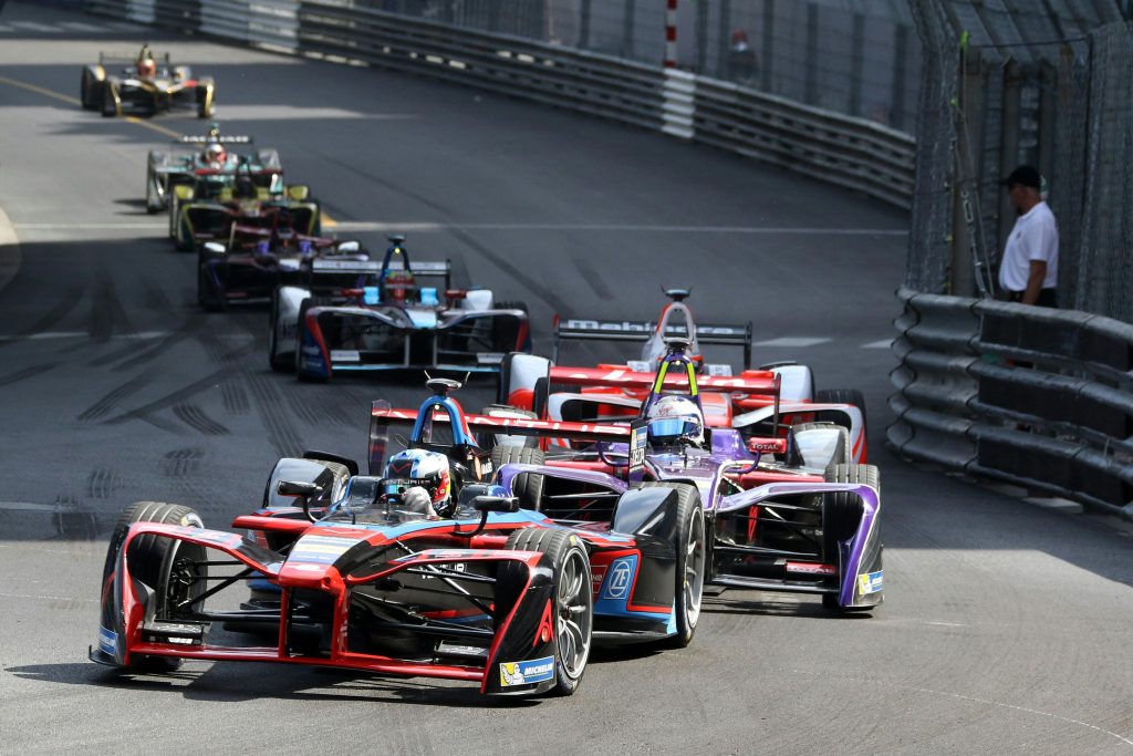 race cars on a track